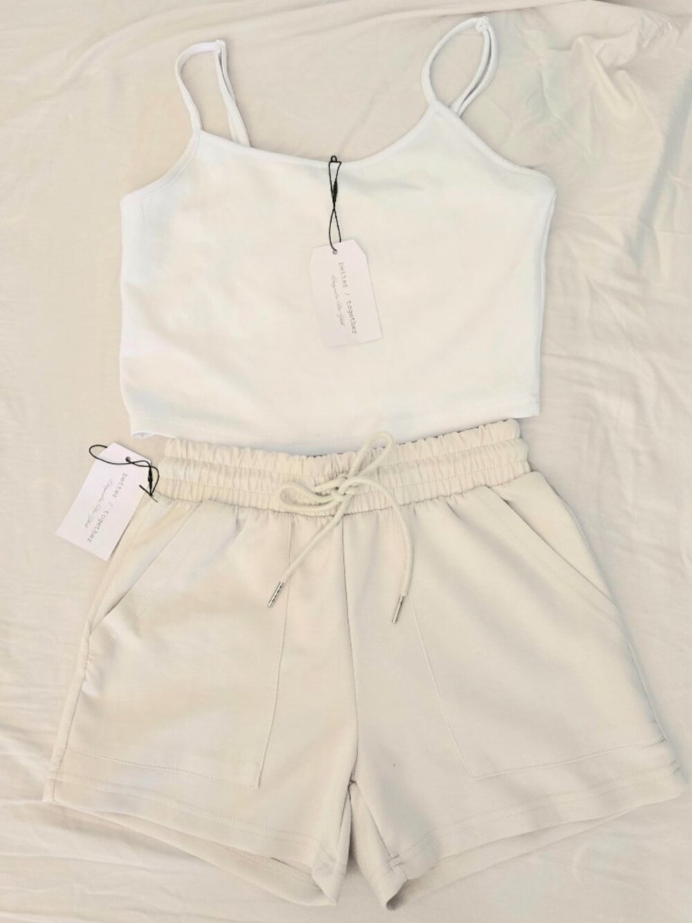 NEW Better Together White top and Beige Bottom Bundle